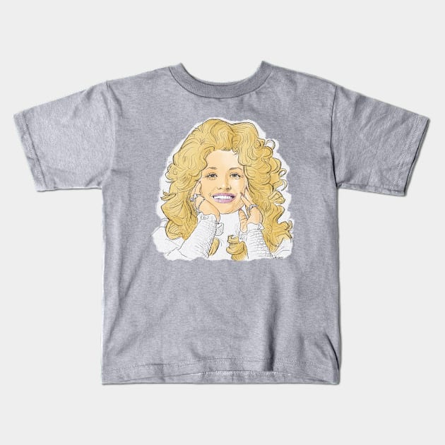 Dolly Parton Tribute Tee Kids T-Shirt by JoshWay